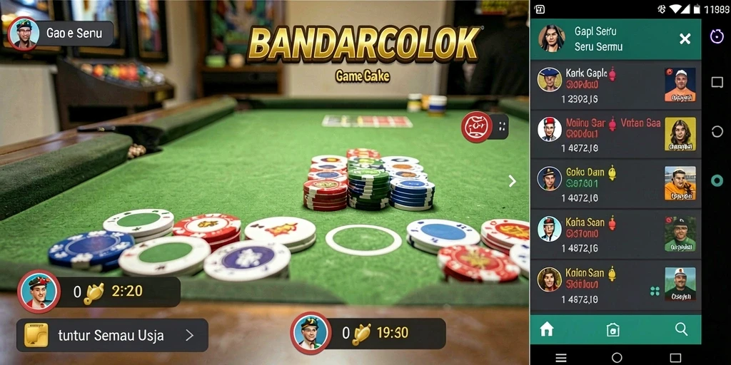 Tampilan gameplay seru dalam permainan Gaple BANDARCOLOK.