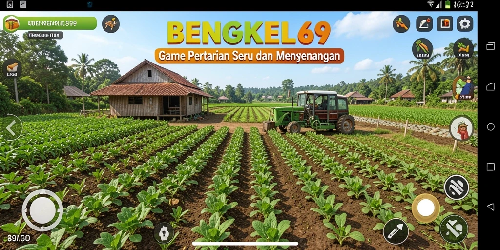 Screenshot BENGKEL69 menampilkan aktivitas pertanian yang seru dan interaktif.