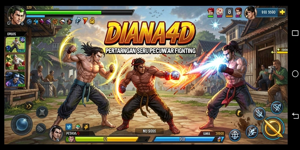 Tampilan aksi seru dari gameplay Fighting DIANA4D.