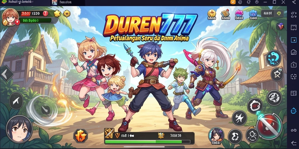 Tampilan gameplay DUREN777 yang penuh aksi dan warna.