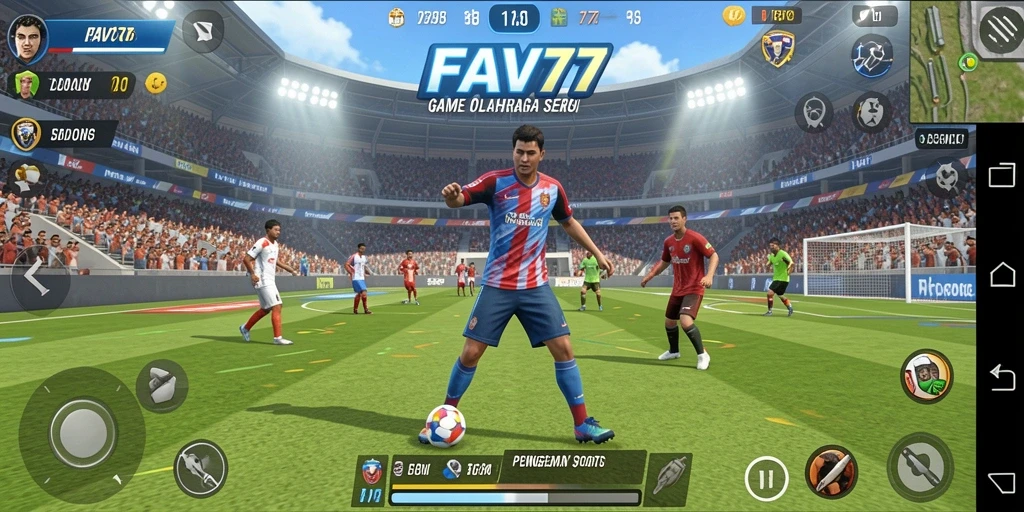 Tampilan gameplay FAV77 dengan aksi olahraga yang mendebarkan.