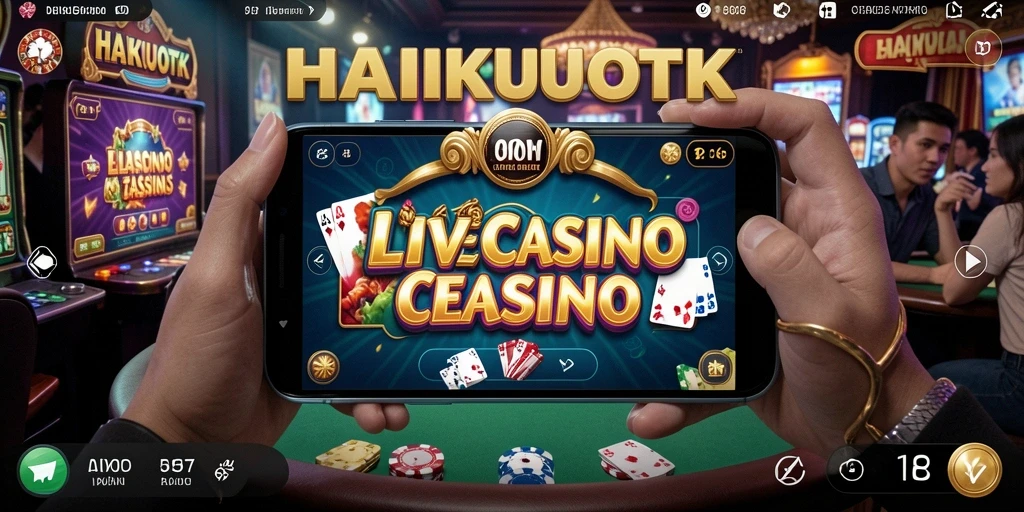 Screenshot HAIKUOTK menampilkan dealer langsung dan gameplay mendebarkan.