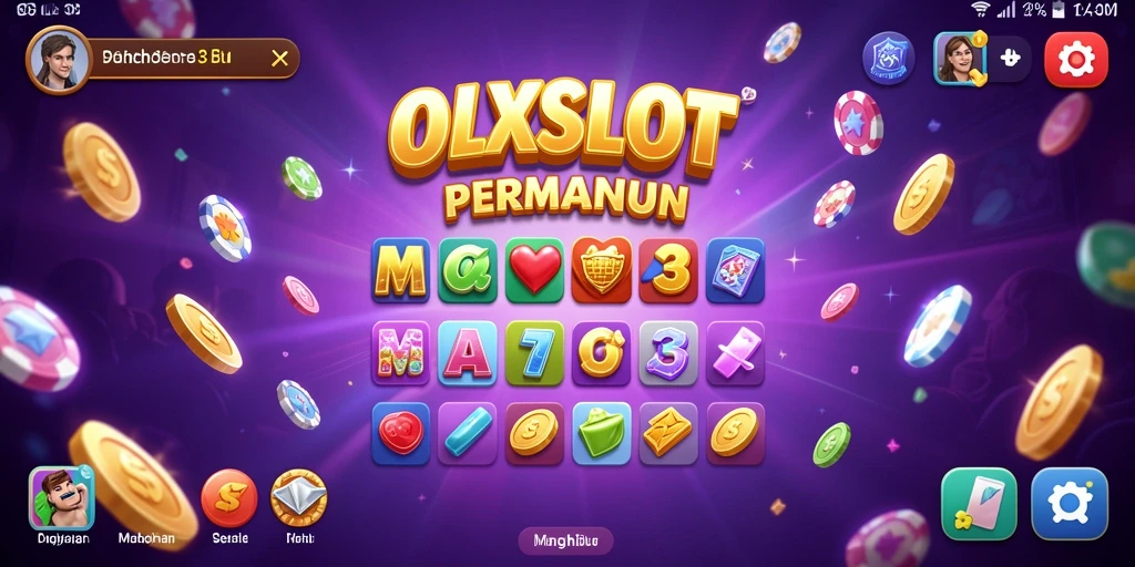 Screenshot permainan OLXSLOT yang menunjukkan momen seru permainan Match-3.