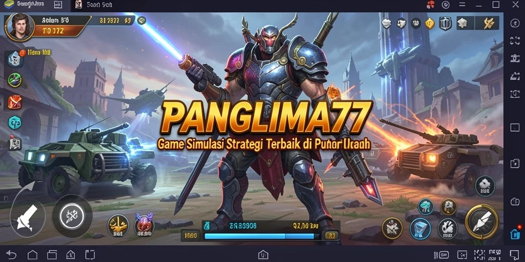 Tampilan gameplay menarik dari PANGLIMA77 dengan elemen simulasi yang mendalam.
