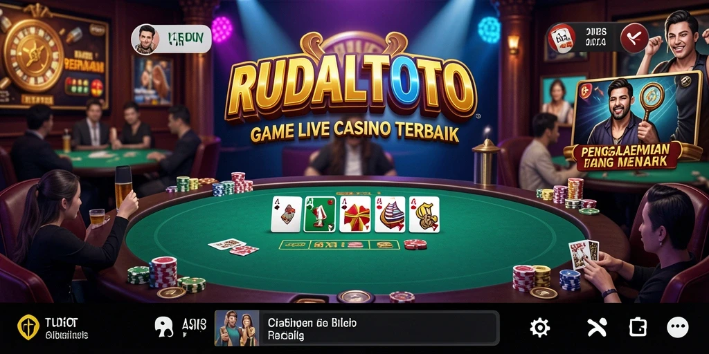Gambaran utama gameplay Live Casino RUDALTOTO yang seru.