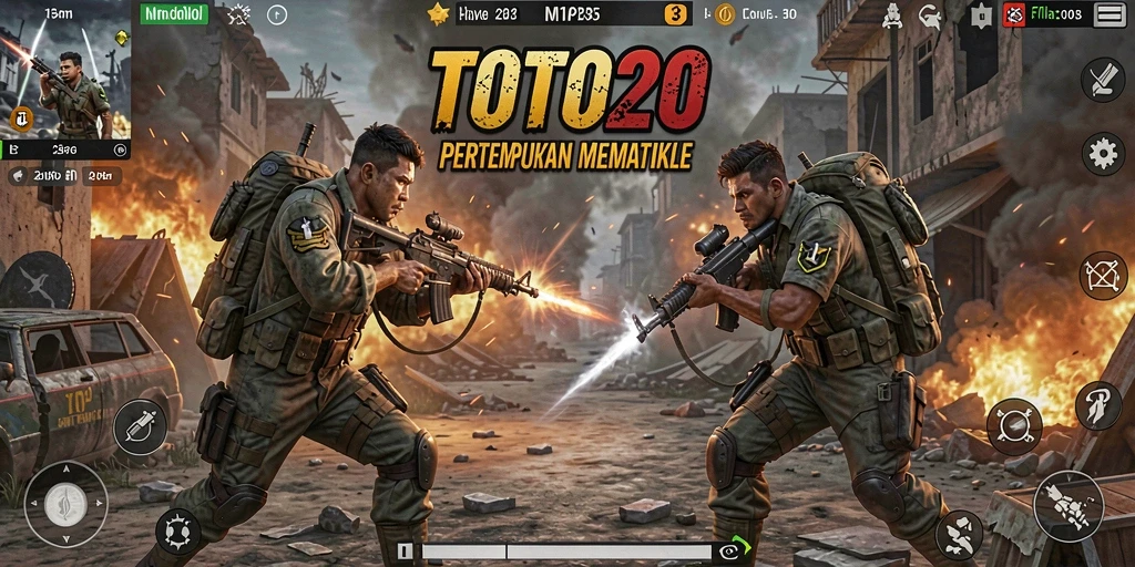 Screenshot TOTO20 menunjukkan aksi seru dalam gameplay Battle Royale.