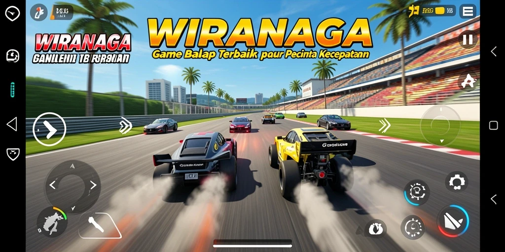 Gameplay WIRANAGA menampilkan aksi balap yang mendebarkan dan grafis menawan.